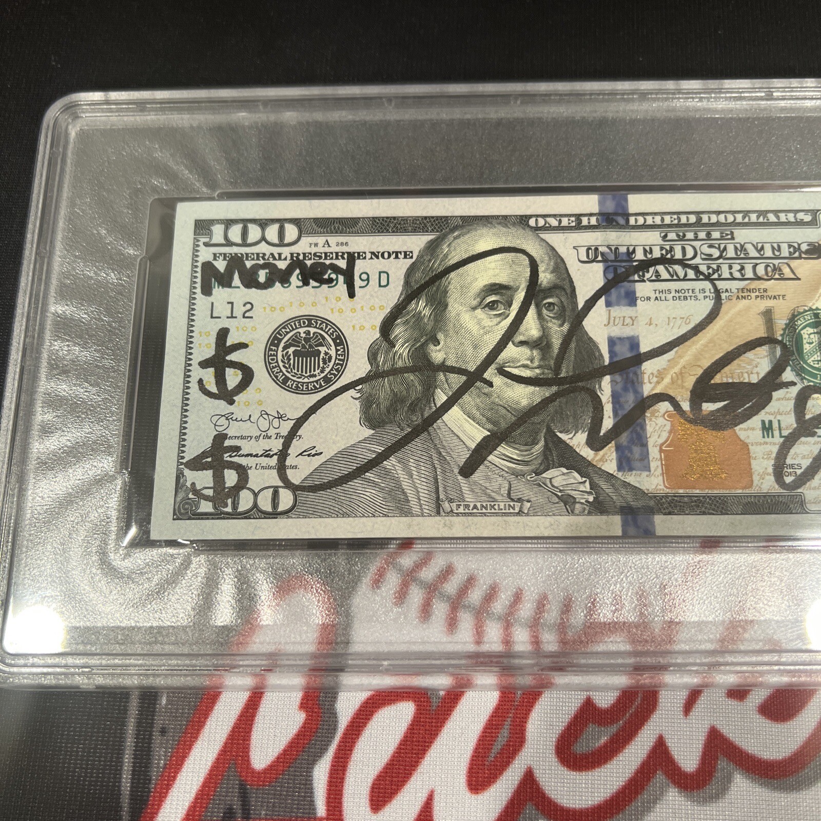 Floyd Mayweather Jr Signed $100 Bill US Currency x4 Inscriptions PSA 10 Auto M view 2