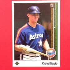 Craig Biggio 1989 Upper Deck Rookie Card #273 MLB HOF Houston Astros. rookie card picture