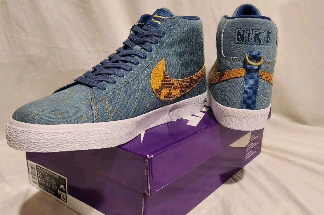Nike SB Zoom Blazer Mid QS 2 Supreme Denim 2022 (DX8421-400) Men's