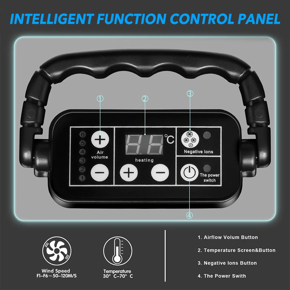 Secador de pelo para mascotas perros 5,2 HP velocidad ajustable aseo de perros secador de pelo alta velocidad Foto 3 de 4