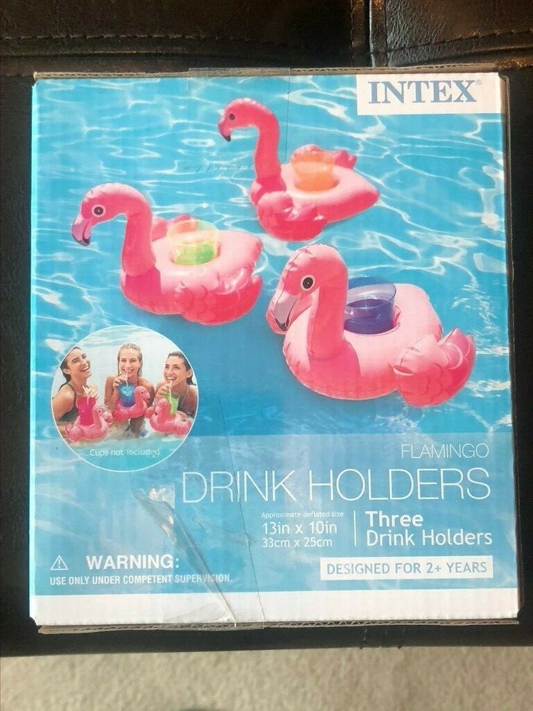 flamingo pool cup holders