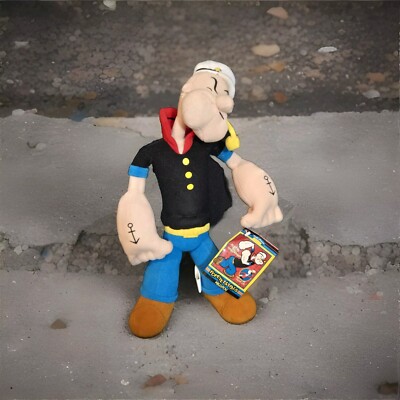 Vtg Classics Popeye The Sailor Man Stuffed Plush Kellytoy w/Tags 2002 BagT