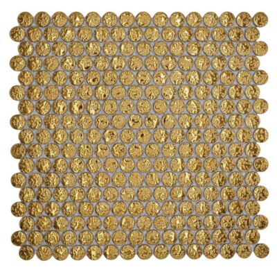 Keramikmosaikfliese Knopf Loop Penny Rund Uni Schwa Produktbild-Vorschau 2