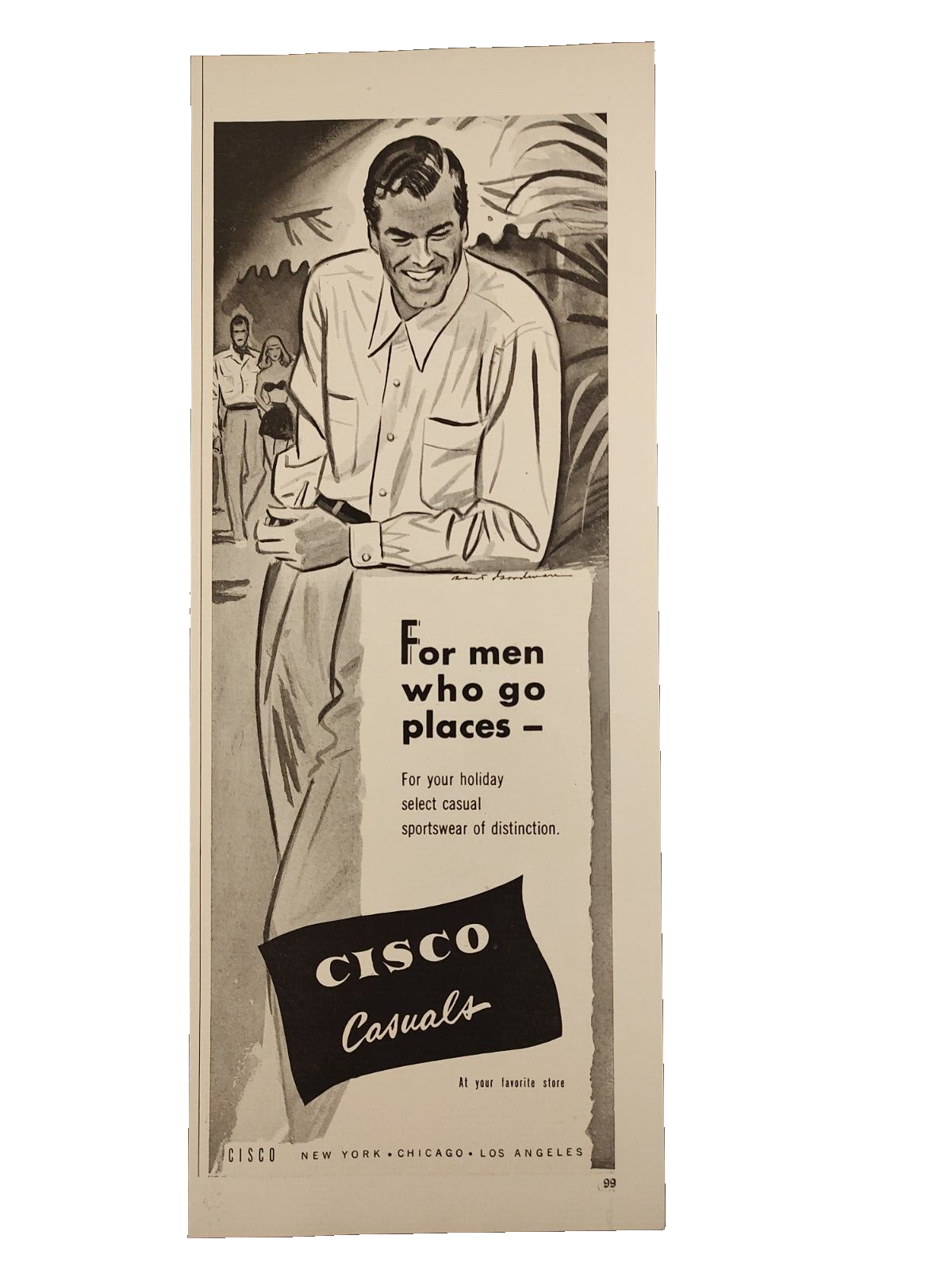 1946 Cisco Casuals Print Ad ~ 