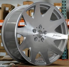 20" MRR HR3 WHEELS 20X8.5 / 20X9.5 5X114.3 SILVER MACHINED STAGGERED RIMS SET 4