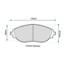 EBC Redstuff Performance Bremsbeläge vorne für VW Golf MK7 2.0 Turbo GTI 2013-