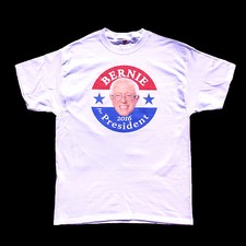 2016 BERNIE SANDERS for PRESIDENT CAMPAIGN T-SHIRT, FRONTAL PRINT white t-shirt