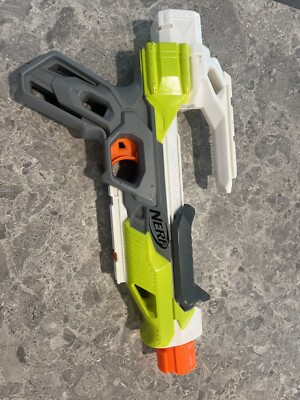 Nerf N Strike Modulus Ionfire Blaster Green & White, CLEANED & TESTED