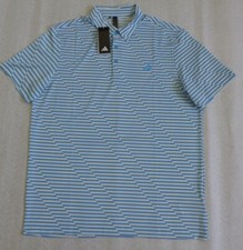 ADIDAS Golf Ultimate365 Men's Size L Mesh Print Polo Top IU4394 70 in Blue