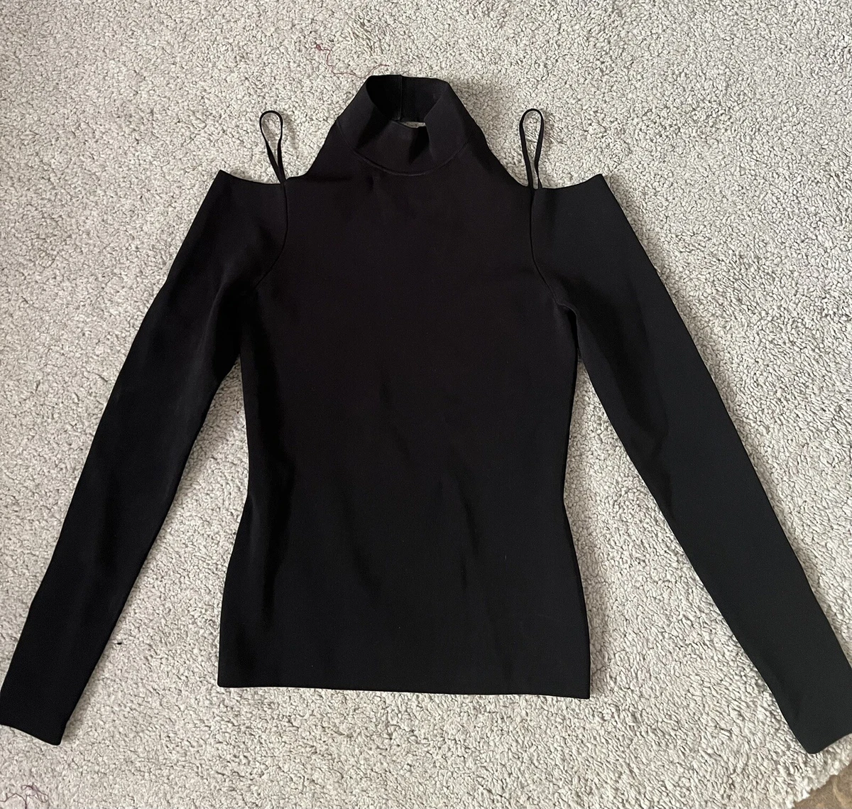Alexander Wang top, knit, black, off shoulder, S, stretch