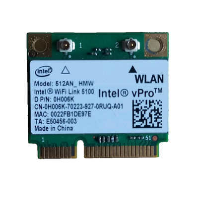 Intel WiFi Link 5100 512AN_HMW A/G/N Dual Band WiFi WLAN Half Mini PCIe Card