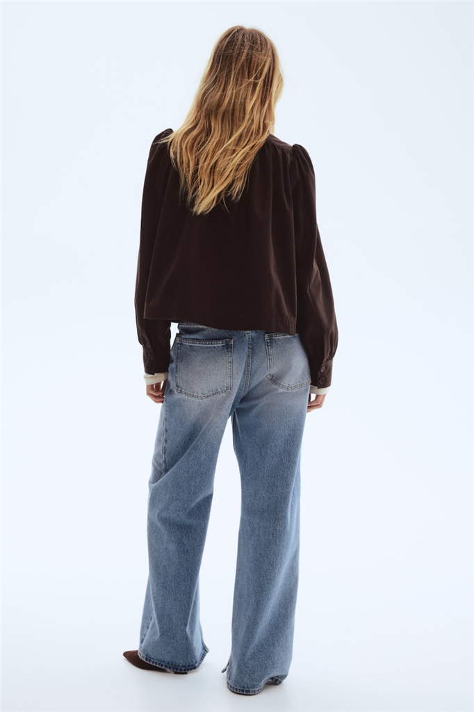 NWT H&M Puff-Sleeved Twill Jacket | eBay