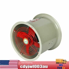 110V 12" Explosion-proof Axial Fan Pipe Spray Booth Paint Fumes Exhaust Fan US
