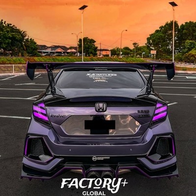 RGB LED Tail Lights Smoked For 2016-2021 10th Gen Honda Civic Sedan EX/EXL/EXT