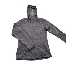 Columbia Full Zip Hoodie Women Size M Purple Heathered Performance Fleece Jacket