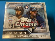 2021 Topps Chrome Baseball Jumbo Box - 5 Autos Per Box