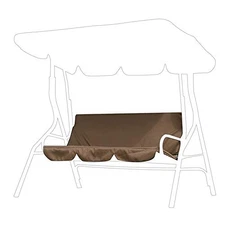 TOPINCN Swing Chair Cushion Cover, 3 Seat Outdoor Waterproof Brown 