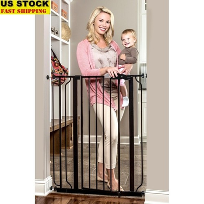 #ad Extra Tall Baby Safety Gate Walk Thru Pressure Mount Child Proof Gate Pets New $56.45