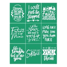 JAJADO Christian Reusable Silk Screen Stencils Motivational Quotes