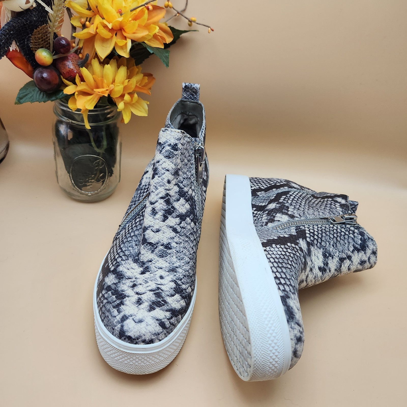 STEVE MADDEN snakeskin python print platform snea… - image 6