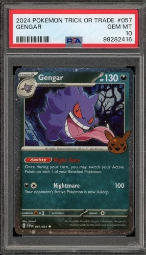 Pokemon Gengar 2024 Trick or Trade Holo #057 PSA 10 Gem Mint