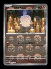 Litwick Poke Ball Pattern Common Holo SV: White Flare 016/086 NM