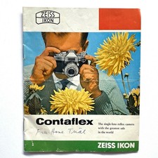 Vintage Contaflex • Zeiss Ikon SLR Camera Sales Brochure 16 Pages