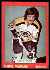 1973-74 O-Pee-Chee Carol Vadnais Boston Bruins #58