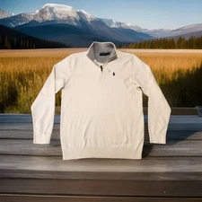 POLO RALPH LAUREN MEN'S QUARTER ZIP PULLOVER SWEATER NEW READ ITEM DESCRIPTION!!