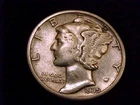 1935-S  Mercury Dime, Fine  Grade.