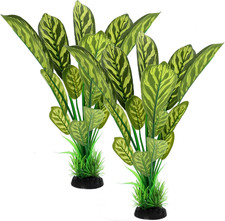 Silk Aquarium Plants, 12 Inch Artificial Silk Plants Decorations for Fish Tank,A