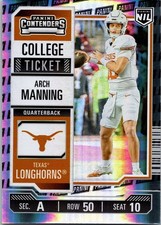 2025 Panini Contenders NIL College Ticket Arch Manning #1 Silver Prizm