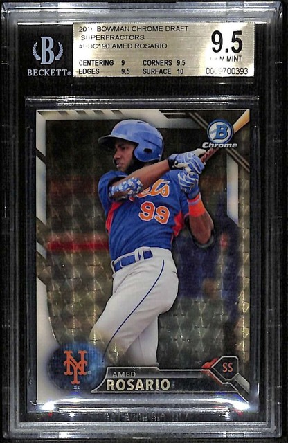2016 Bowman Chrome Draft Superfractor bdc190 Amed Rosario Rookie 1/1 BGS 9.5
