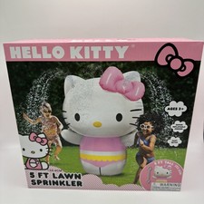New Sanrio Hello Kitty 5ft Tall Inflatable Pool Lawn Sprinkler Summer