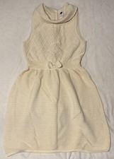 Janie and Jack Collections Cable Knit Sweater Dress Cream Size 12