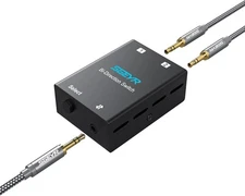 Audio Switch 3.5mm Bi-Direction Switch, Stereo Audio Switcher 2 in 1/1 in 2 O...