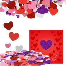 360Pcs Heart Stickers Foam Self-Adhesive Bulk for Valentines Day Multicolor