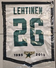 Jere Lehtinen #26 Dallas Stars NHL Hockey Retirement Career Banner 1995 - 2010