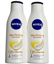 2 Pack Nivea Skin Firming Sheer Hydration With Q10 Creatine 8.4oz