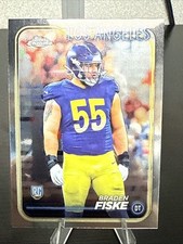 Braden Fiske 2024 Topps Chrome Rookie Card Rams. rookie card picture