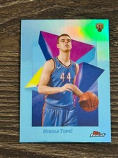 2024-25 Topps Finest - Common Nikola Topic #68 Sky Blue Refractor (RC)
