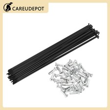 1Set 14G 271 mm Length Bicycle Spokes Nipple Carbon Steel Black Universal