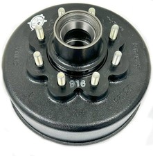 8-6.5" Bolt Circle 12" Oil Trailer Hub/Drum with 9/16" Studs 8,000 lbs. Axle