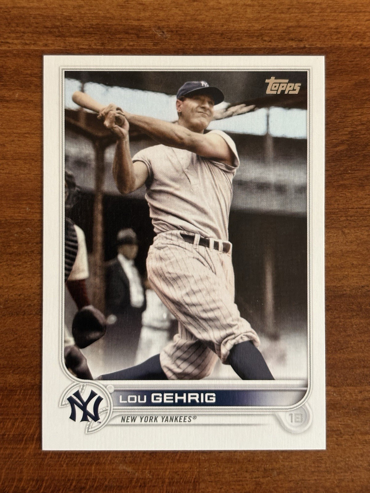 2022 LOU GEHRIG TOPPS UPDATE US4 IMAGE PHOTO VARIATION SP CARD NY YANKEES HOF