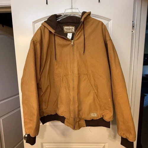 CE Schmidt Heavy Duty Workwear Men’s 4X Brown Duck Canvas Lined Chore Coat Used - product listing photo