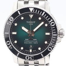 Tissot Seastar 1000 Automatic Diver Watch Green Dial Mens wrist 18cm