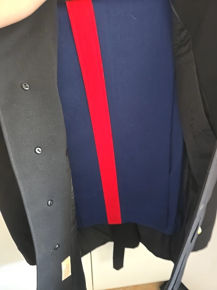 Vintage WWII USMC Dress Uniform , Black Jacket, Blue Trousers .  - Image 4 of 4