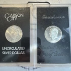 1882-CC Morgan Silver Dollar Uncirculated and 1971S Proof Silver Dollar 2 Coins