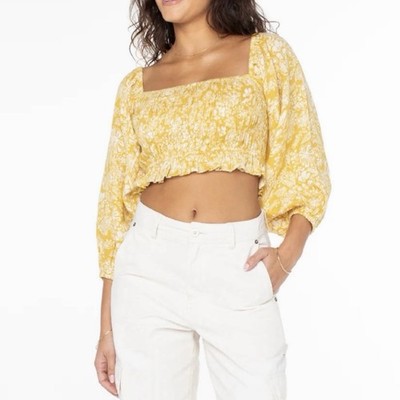 Roxy Women s Sorrento Shores Solid 100% Cotton Tops Size L