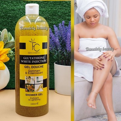 glutathione gel douche Concentrated Maxi-Whitening Scrubbing Shower FC Gluthathione White Exfoliating &